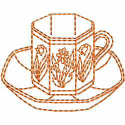 Mugs Embroidery Design 9